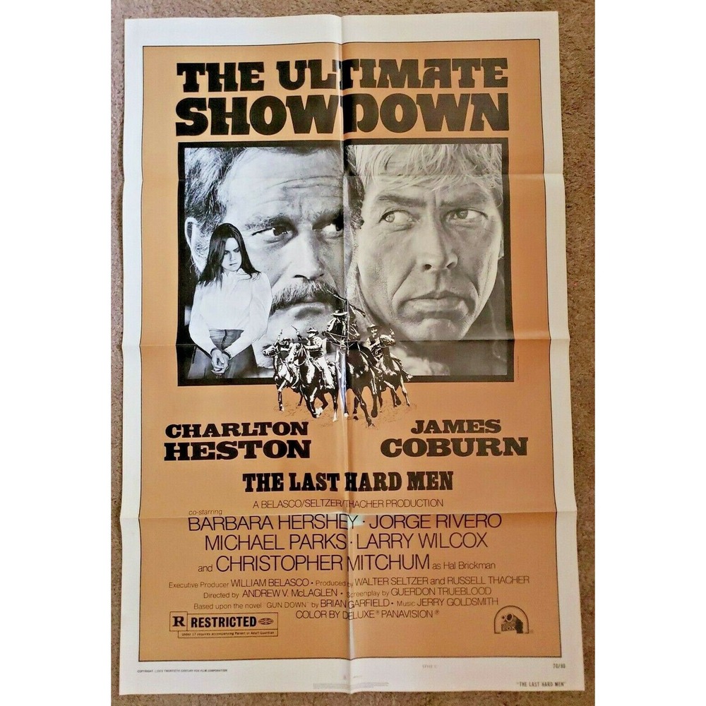 The Last Hard Men James Coburn WESTERN 1976 Movie Poster P-7
